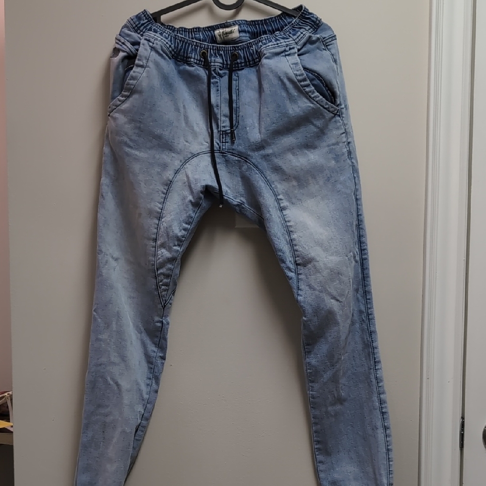 Kuwalla Light Wash Jeans Elastic Waistband